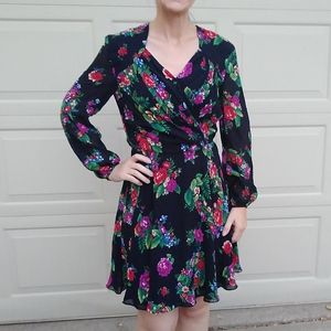 vintage LIZ CLAIBORNE floral dress S